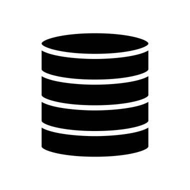 Şeffaf bir arkaplan üzerinde veritabanı vektör illüstrasyonu. Konsept ve grafik tasarımı için kaliteli semboller..