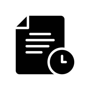 Şeffaf bir arkaplan üzerinde dosya zaman vektör illüstrasyonu. Konsept ve grafik tasarımı için mükemmel kalite sembolleri..