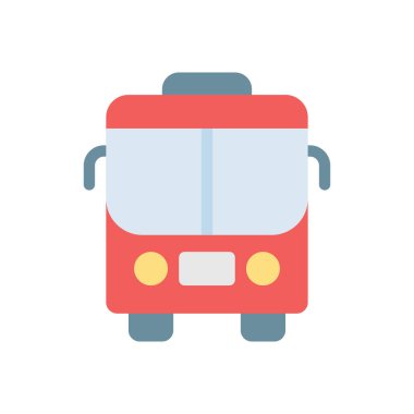 Şeffaf bir arkaplan üzerinde otobüs vektör illüstrasyonu. Konsept ve grafik tasarımı için premium kalite simgeleri..