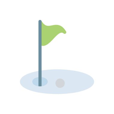 Saydam bir arkaplan üzerindeki golf vektör çizimi. Konsept ve grafik tasarımı için birinci sınıf kalite simgeler..