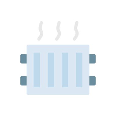 Şeffaf bir arkaplan üzerinde ısıtıcı vektör çizimi. Konsept ve grafik tasarımı için prim kalite simgeleri..