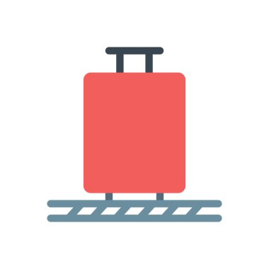 Şeffaf bir arkaplan üzerindeki bagaj vektör çizimi. Konsept ve grafik tasarım için birinci sınıf kalite simgeler..