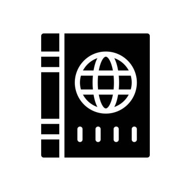 Saydam bir arkaplanda pasaport vektör illüstrasyonu. Konsept ve grafik tasarımı için mükemmel kalite semboller..