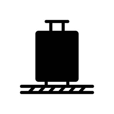 Şeffaf bir arkaplan üzerinde bagaj vektör çizimi. Konsept ve grafik tasarım için mükemmel kalite semboller..