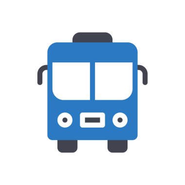 Şeffaf bir arkaplan üzerinde otobüs vektör illüstrasyonu. Konsept ve grafik tasarımı için mükemmel kalite semboller..