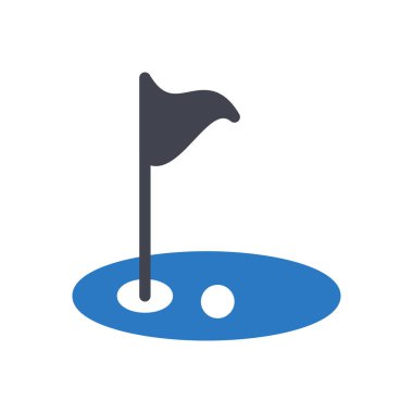 Şeffaf bir arkaplan üzerinde golf vektörü çizimi. Konsept ve grafik tasarım simgeleri için kaliteli semboller..