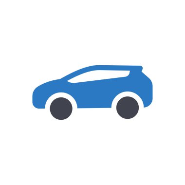 Şeffaf bir arkaplan üzerinde araba vektör çizimi. Konsept ve grafik tasarımı için mükemmel kalite semboller..