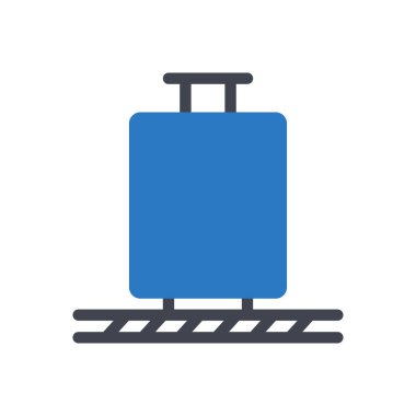 Şeffaf bir arkaplan üzerinde bagaj vektör çizimi. Konsept ve grafik tasarım için mükemmel kalite semboller..