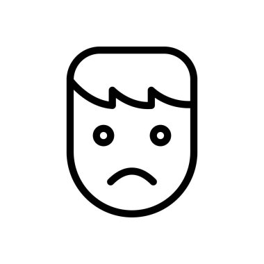 Şeffaf bir arkaplan üzerinde üzücü vektör çizimi. Premium kalite semboller. Konsept ve grafik tasarım için ince çizgi simgesi.