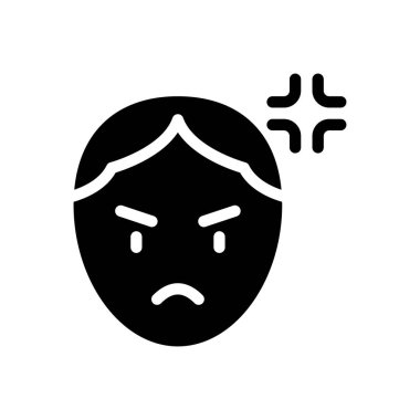 Saydam bir arkaplan üzerinde kızgın vektör illüstrasyonu. Konsept ve grafik tasarımı için birinci sınıf kalite semboller..