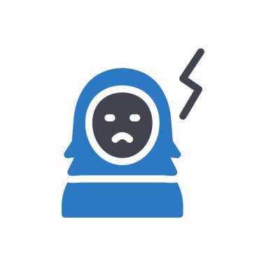 Şeffaf bir arkaplan üzerinde sabırsız kız vektör çizimi. Konsept ve grafik tasarımı için en kaliteli semboller..