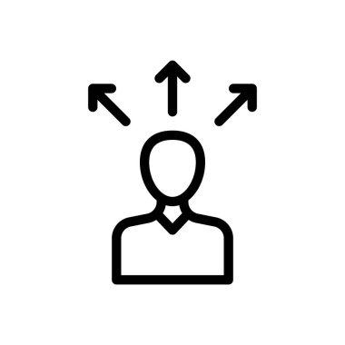 Şeffaf arkaplan üzerinde kullanıcı okları vektör çizimi. Konsept ve grafik tasarımı için ince çizgi simgesi..