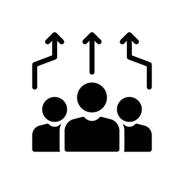 Şeffaf bir arkaplan üzerinde personel büyüme vektörü çizimi. Konsept ve grafik tasarımı için mükemmel kalite sembolleri..