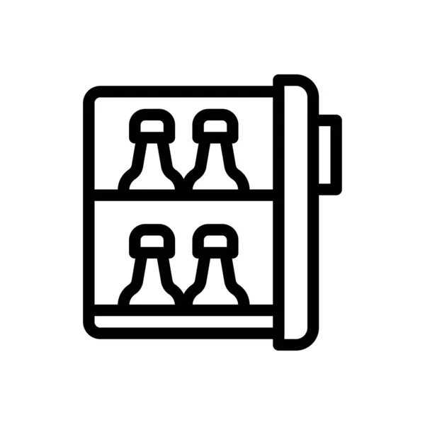Hűtőpalackok Vektor Illusztráció Átlátszó Hátterben Prémium Minőségű Szimbólumok Vékony Vonal — Stock Vector