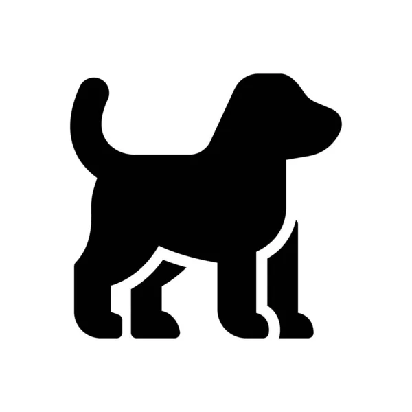 Собака Векторна Ілюстрація Прозорому Фоні Символи Якості Премій Піктограма Гліфів — стоковий вектор
