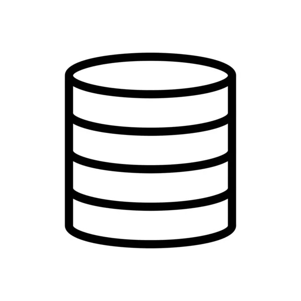 Datenbank Vektor Illustration Auf Transparentem Hintergrund Symbole Premium Qualität Thin — Stockvektor