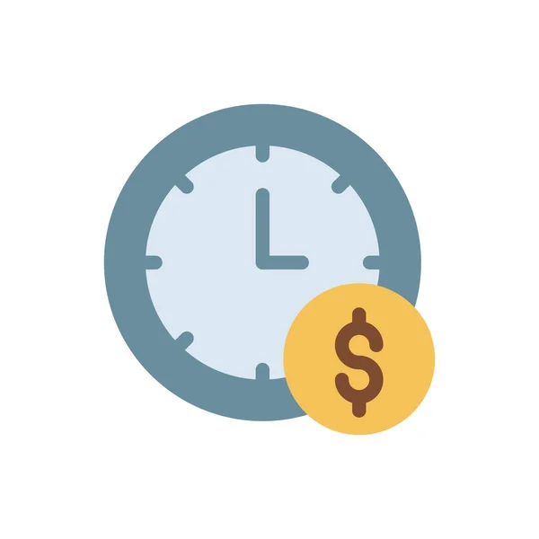Dollar Tijd Vector Illustratie Een Transparante Achtergrond Premium Kwaliteit Symbolen — Stockvector