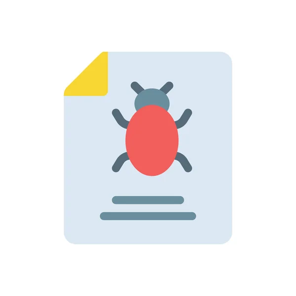 Bug File Vector Illustration Transparent Background Premium Quality Symbols Stroke — Vetor de Stock
