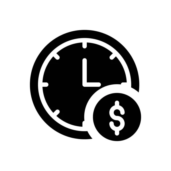 Dollar Time Vector Illustration Transparent Background Premium Quality Symbols Glyphs — ストックベクタ