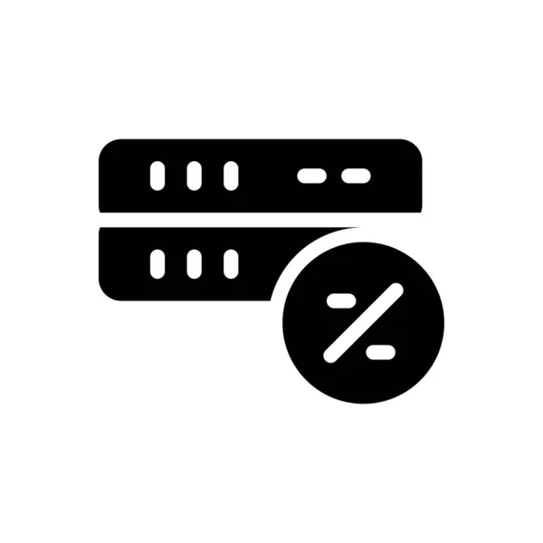 Server Perentage Vector Illustration Transparent Background Premium Quality Symbols Glyphs — Image vectorielle