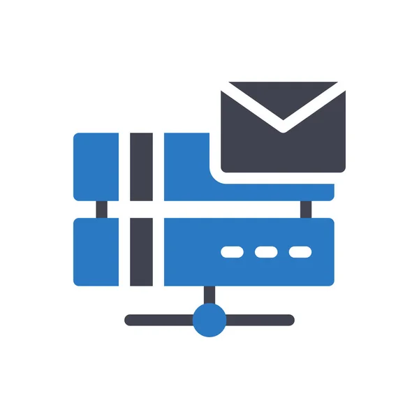 Server Mail Vector Illustration Transparent Background Premium Quality Symbols Glyphs — Image vectorielle