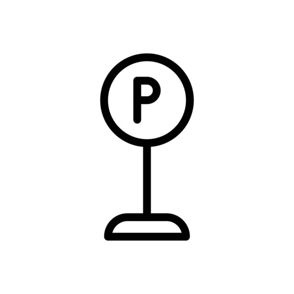 Parking Board Vector Illustration Transparent Background Premium Quality Symbols Thin — Wektor stockowy