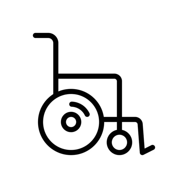 Saydam Bir Arkaplan Üzerinde Tekerlekli Sandalye Vektör Çizimi Konsept Grafik — Stok Vektör