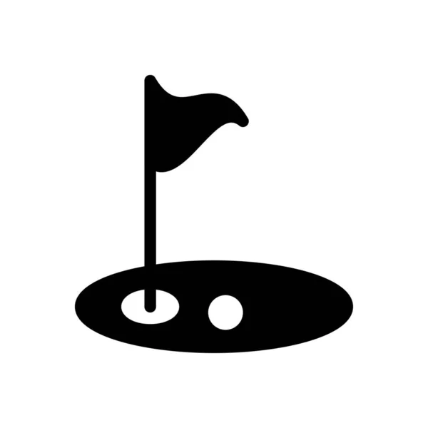 Ilustracja Wektora Golfa Przejrzystym Tle Symbole Jakości Premium Ikona Glifów — Wektor stockowy