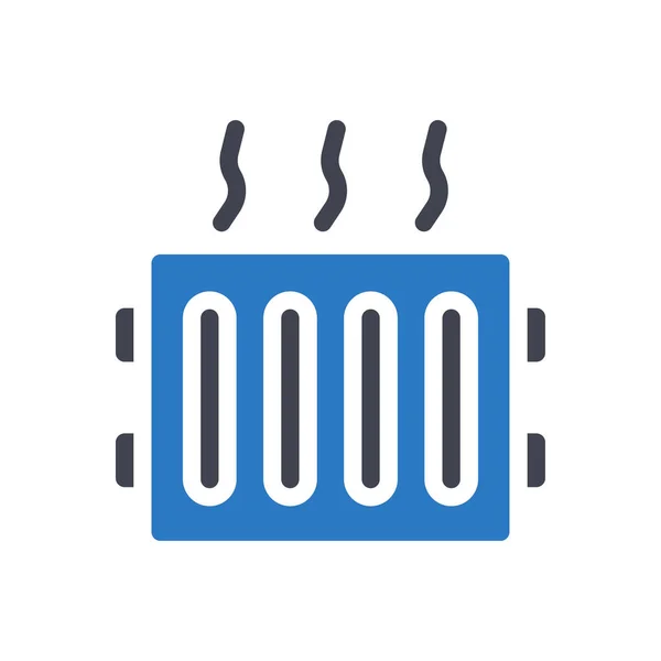 Heater Vector Illustration Transparent Background Premium Quality Symbols Glyphs Icon — Stock vektor