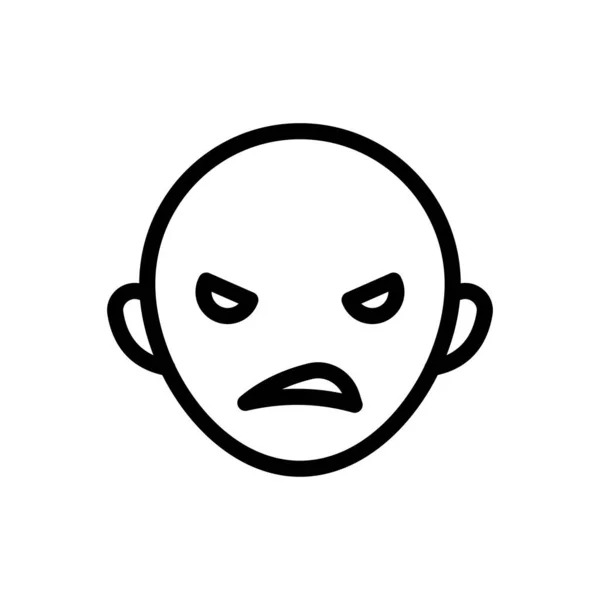 Angry Vector Illustration Transparent Background Premium Quality Symbols Thin Line — Image vectorielle