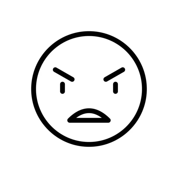 Wütende Emoji Vektorillustration Auf Transparentem Hintergrund Hochwertige Symbole Thin Line — Stockvektor