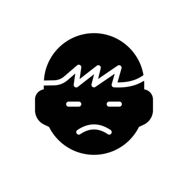 Angry Face Vector Illustration Transparent Background Premium Quality Symbols Glyphs — Stock vektor