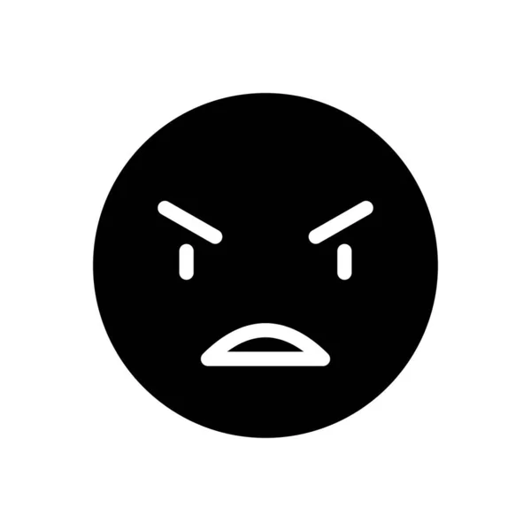 Angry Emoji Vector Illustration Transparent Background Premium Quality Symbols Glyphs — Vector de stock