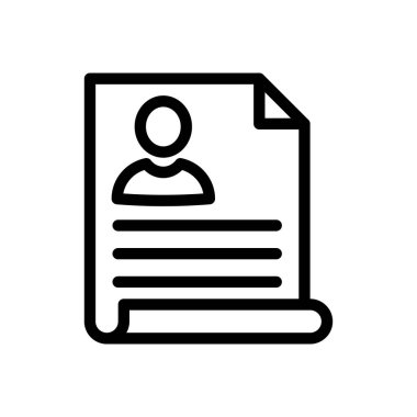 Şeffaf bir arkaplanda kullanıcı profili çizimi. Konsept ve grafik tasarımı için ince çizgi simgesi..