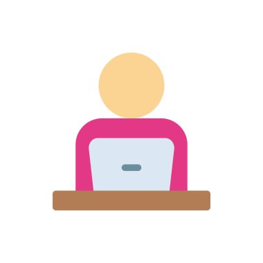 şeffaf bir arkaplan üzerinde ofis çalışma vektör illüstrasyonu. Konsept ve grafik tasarımı için premium kalite simgeleri..