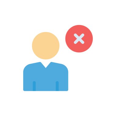 Şeffaf bir arkaplan üzerinde reddetme vektör illüstrasyonu. Konsept ve grafik tasarımı için prim kalite simgeleri..