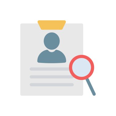 Şeffaf bir arkaplan üzerinde arama profili çizimi. Konsept ve grafik tasarım için premium kalite simgeleri..