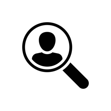 Şeffaf bir arkaplan üzerinde arama kullanıcı vektör çizimi. Konsept ve grafik tasarımı için mükemmel kalite sembolleri..