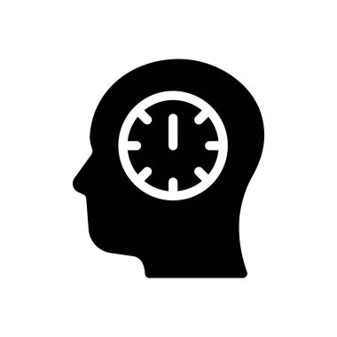 Şeffaf bir arkaplanda zihin zaman vektör çizimi. Konsept ve grafik tasarımı için mükemmel kalite sembolleri..