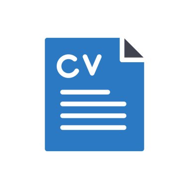 Şeffaf bir arkaplan üzerinde CV vektör illüstrasyonu. Konsept ve grafik tasarımı için mükemmel kalite sembolleri..