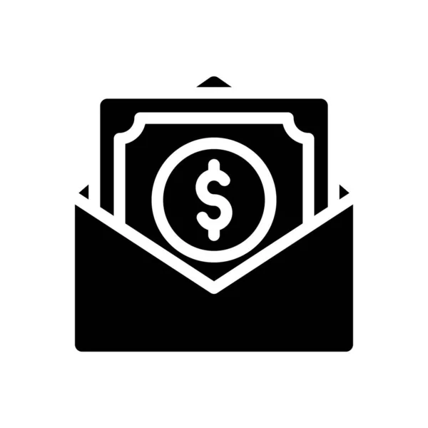 Dollar Envelope Vector Illustration Transparent Background Premium Quality Symbols Glyphs — ストックベクタ