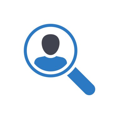 Şeffaf bir arkaplan üzerinde arama kullanıcı vektör çizimi. Konsept ve grafik tasarımı için mükemmel kalite sembolleri..