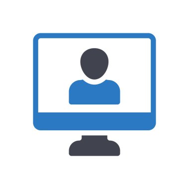 Saydam bir arkaplan üzerinde çevrimiçi buluşma vektör illüstrasyonu. Konsept ve grafik tasarımı için mükemmel kalite sembolleri..