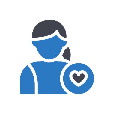 Şeffaf bir arkaplan üzerinde favori kız vektör çizimi. Konsept ve grafik tasarım simgeleri..