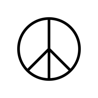 peace sign vector illustration on a transparent background.Premium quality symbols.Thin line icon for concept and graphic design. clipart