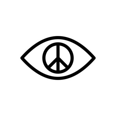 Şeffaf bir arkaplanda göz vektör çizimi. Konsept ve grafik tasarım için ince çizgi simgesi..