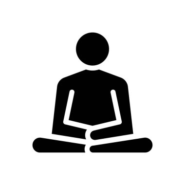 Şeffaf bir arkaplan üzerinde meditasyon vektör çizimi. Konsept ve grafik tasarımı için mükemmel kalite sembolleri..