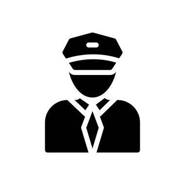 Şeffaf bir arkaplan üzerinde memur vektör çizimi. Konsept ve grafik tasarım için mükemmel kalite sembolleri..