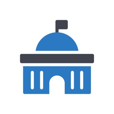 Saydam bir arkaplan üzerinde adliyenin vektör çizimi. Konsept ve grafik tasarımı için mükemmel kalite sembolleri..