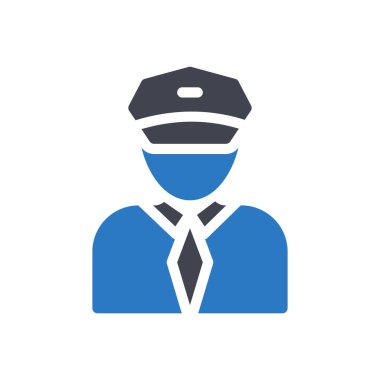 Şeffaf bir arkaplan üzerinde memur vektör çizimi. Konsept ve grafik tasarım için mükemmel kalite sembolleri..